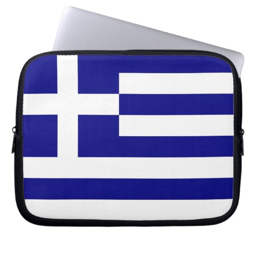 Laptop-Sieb mit griechischer Flagge Laptopschutzhülle (Vorderseite)