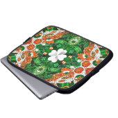 Laptop-Sieb mit irischem Farbdesign Laptopschutzhülle (Vorne Knopf)