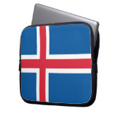 Laptop-Sieb mit isländischer Flagge Laptopschutzhülle (Vorderseite Links)
