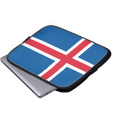 Laptop-Sieb mit isländischer Flagge Laptopschutzhülle (Vorne Knopf)