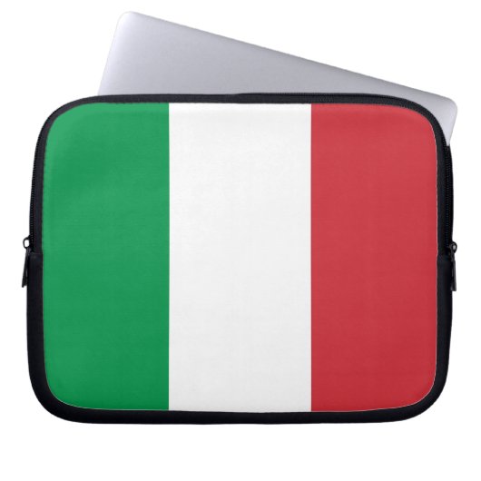 Laptop-Sieb mit italienischer Flagge Laptopschutzhülle (Vorderseite)