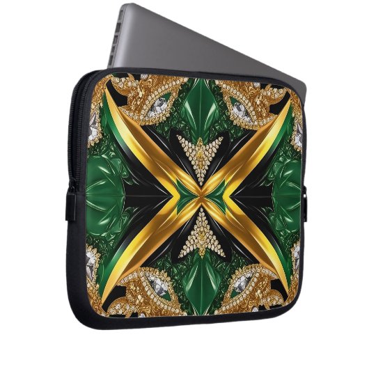 Laptop-Sieb mit jamaikanischem Farbdesign Laptopschutzhülle (Vorne Rechts)