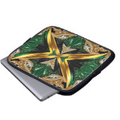 Laptop-Sieb mit jamaikanischem Farbdesign Laptopschutzhülle (Vorne Knopf)