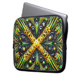 Laptop-Sieb mit jamaikanischem Farbdesign Laptopschutzhülle (Vorderseite Links)