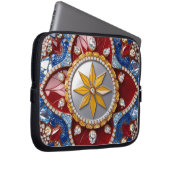 Laptop-Sieb mit kolumbianischem Farbdesign Laptopschutzhülle (Vorne Rechts)