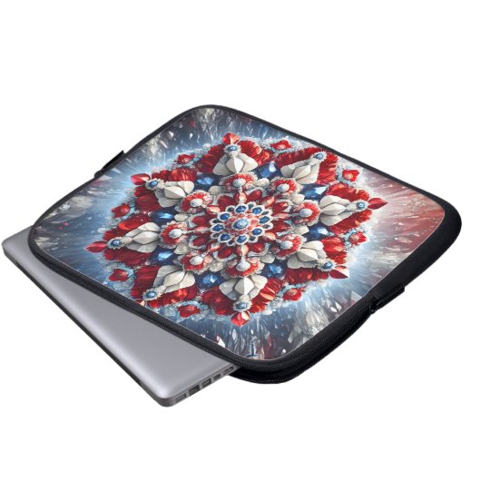 Laptop-Sieb mit norwegischer Farbgestaltung Laptopschutzhülle (Vorne Knopf)