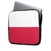 Laptop-Sieb mit polnischer Flagge Laptopschutzhülle (Vorderseite Links)