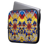 Laptop-Sieb mit rumänischem Farbdesign Laptopschutzhülle (Vorderseite Links)