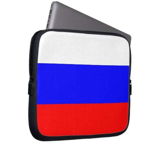 Laptop-Sieb mit russischer Flagge Laptopschutzhülle (Vorne Rechts)
