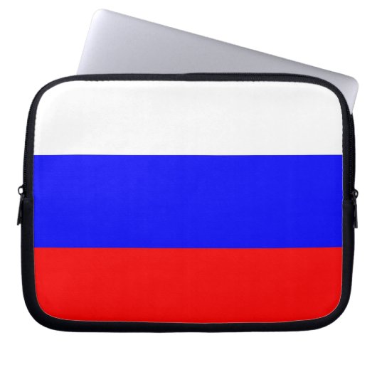Laptop-Sieb mit russischer Flagge Laptopschutzhülle (Vorderseite)