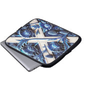 Laptop-Sieb mit schottischem Thistle-Design Laptopschutzhülle (Vorne Knopf)