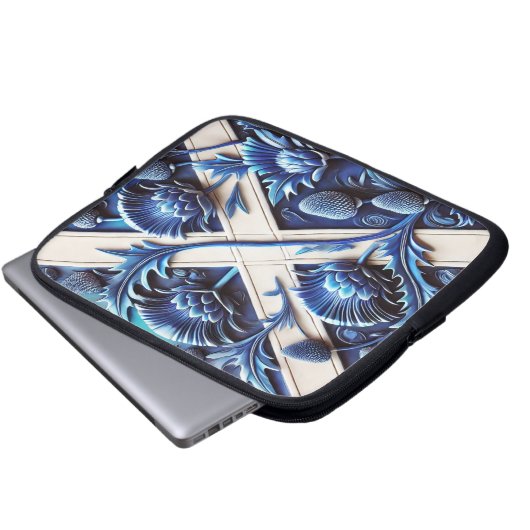 Laptop-Sieb mit schottischem Thistle-Design Laptopschutzhülle (Vorne Knopf)