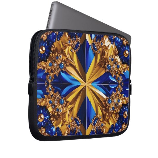 Laptop-Sieb mit schwedischem Farbdesign Laptopschutzhülle (Vorne Rechts)