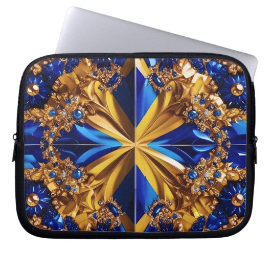 Laptop-Sieb mit schwedischem Farbdesign Laptopschutzhülle (Vorderseite)