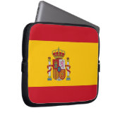 Laptop-Sieb mit spanischer Flagge Laptopschutzhülle (Vorne Rechts)