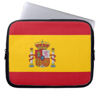 Laptop-Sieb mit spanischer Flagge