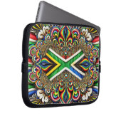 Laptop-Sieb mit südafrikanischem Farbdesign Laptopschutzhülle (Vorne Rechts)