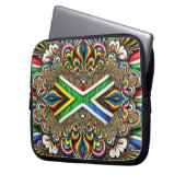 Laptop-Sieb mit südafrikanischem Farbdesign Laptopschutzhülle (Vorderseite Links)
