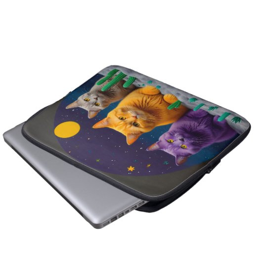 Laptop-Sieb - Niedliche und stilvolle Katze Laptopschutzhülle (Vorne Knopf)