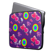 Laptop-Sieb Rosa Herz Laptopschutzhülle (Vorderseite Links)