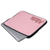 Laptop-Sieb Rosa Laptopschutzhülle (Vorne Knopf)