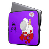Laptop-Sieb Schafe Red Hearts Kitten Laptopschutzhülle (Vorderseite Links)