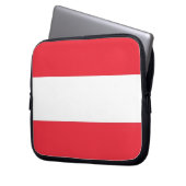 Laptop-Siegel der österreichischen Flagge Laptopschutzhülle (Vorderseite Links)