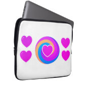 Laptop Sleeve 15.5 and 13 inch Hearts and Rainbow (Vorne Rechts)