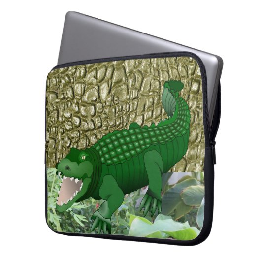 Laptop Sleeve Alligator (Vorderseite Links)