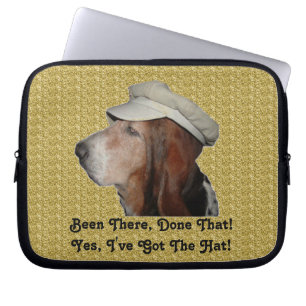Laptop Sleeve Basset Hound war da, getan, dass