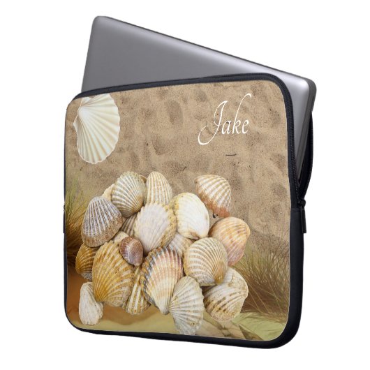 Laptop Sleeve Beach Sand Clams (Vorderseite Links)