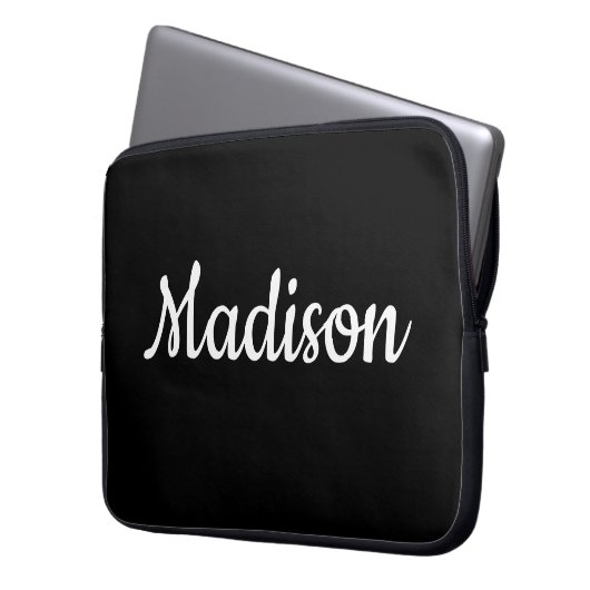 Laptop Sleeve Black (Vorderseite Links)