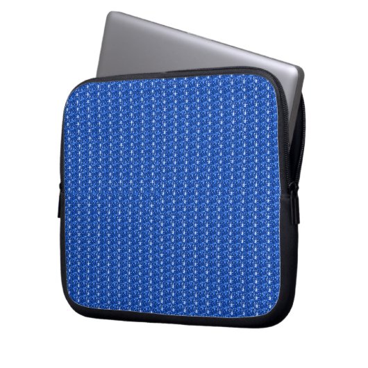 Laptop Sleeve Blue Glitzer (Vorderseite Links)