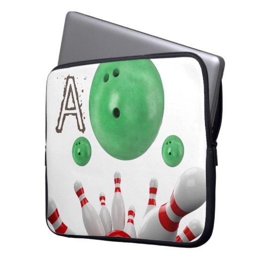 Laptop Sleeve Bowling (Vorderseite Links)