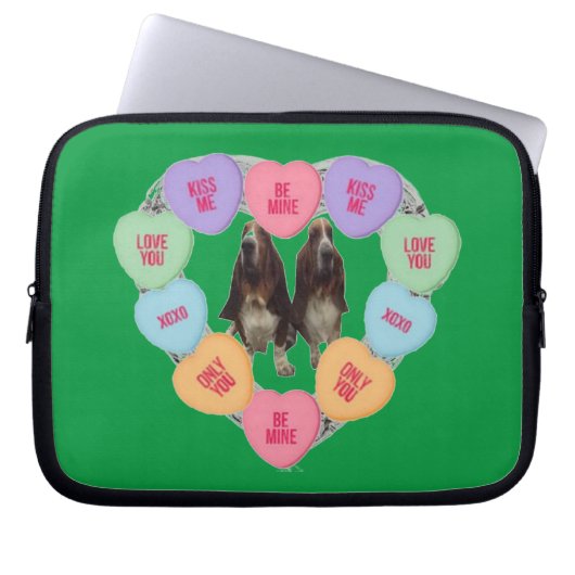 Laptop Sleeve Candy Liebe Herzen mit iPhone Assets (Vorderseite)