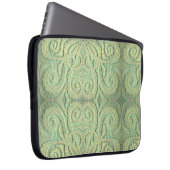 Laptop Sleeve Fiddlehead Fern Fliesen grün (Vorne Rechts)