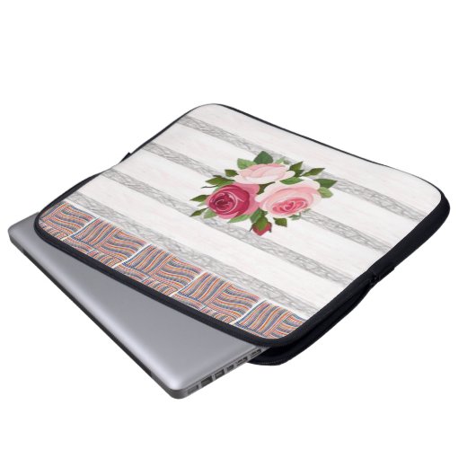 Laptop Sleeve Floral (Vorne Knopf)