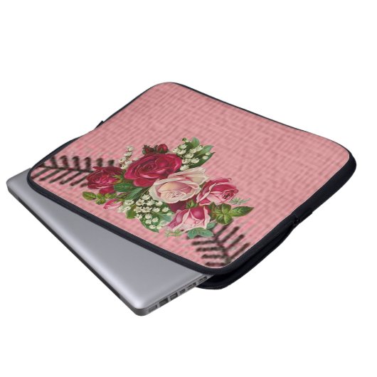 Laptop Sleeve Floral (Vorne Knopf)