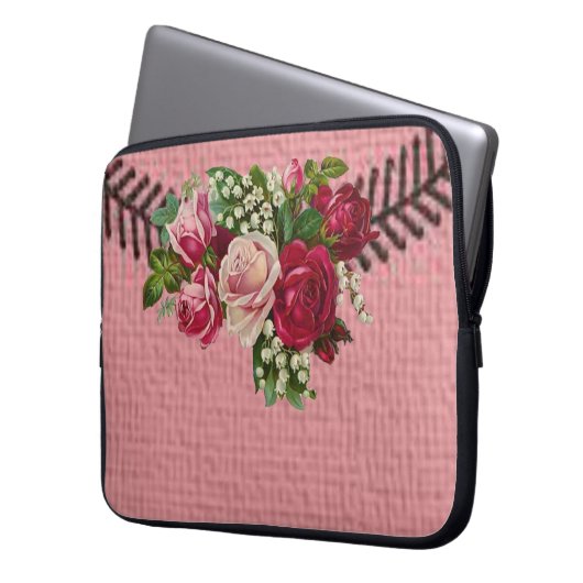Laptop Sleeve Floral (Vorderseite Links)