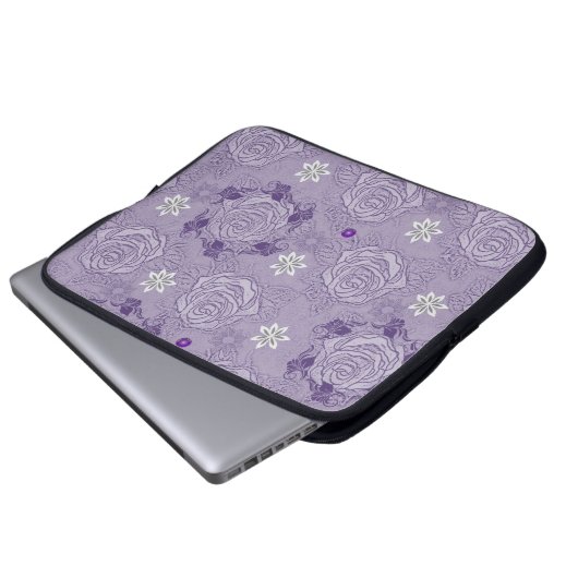 Laptop Sleeve Floral (Vorne Knopf)