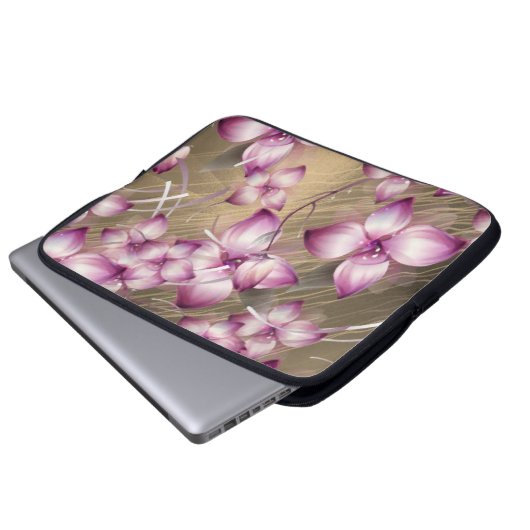 Laptop Sleeve Floral (Vorne Knopf)