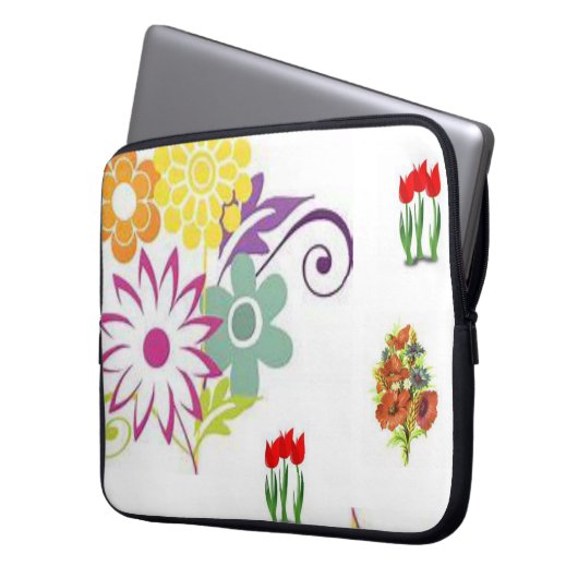 Laptop Sleeve Floral (Vorderseite Links)