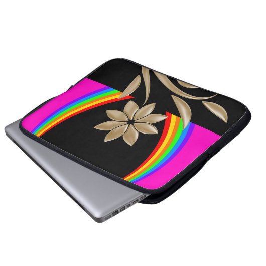 Laptop Sleeve Floral (Vorne Knopf)