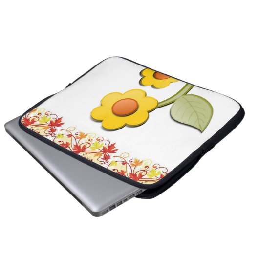 Laptop Sleeve Floral (Vorne Knopf)