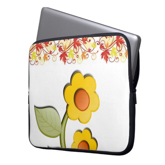 Laptop Sleeve Floral (Vorderseite Links)