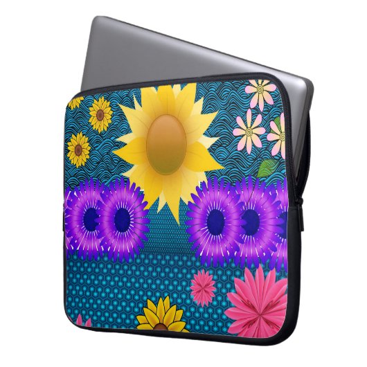 Laptop Sleeve Floral (Vorderseite Links)
