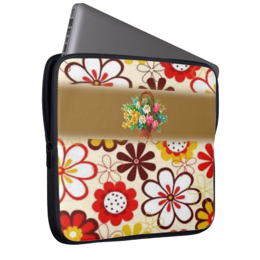 Laptop Sleeve Floral (Vorne Rechts)