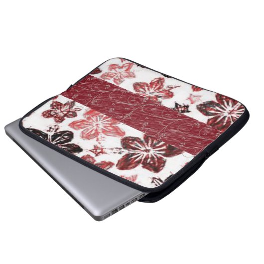 Laptop Sleeve Floral (Vorne Knopf)