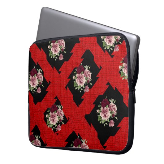 Laptop Sleeve Floral (Vorderseite Links)