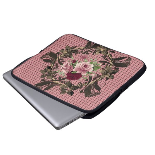 Laptop Sleeve Floral (Vorne Knopf)